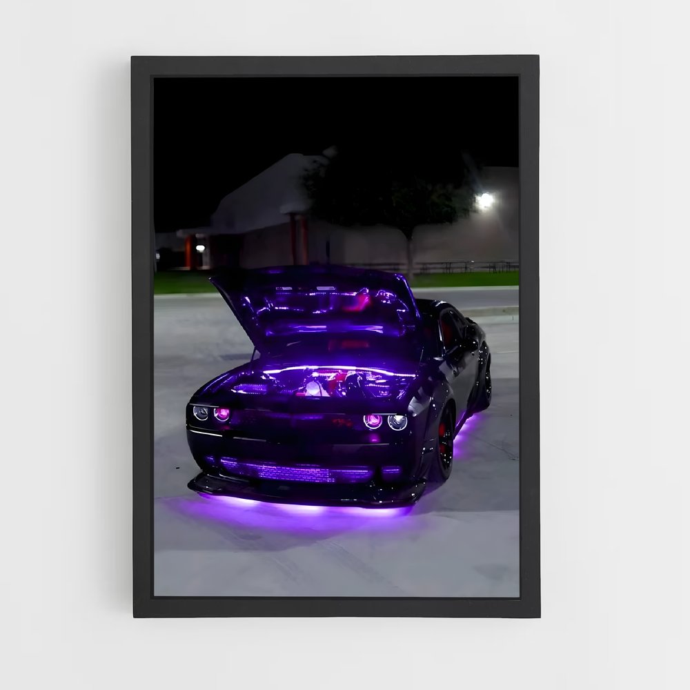 Poster Hellcat Enflammée – affiche Dodge (vue 2)